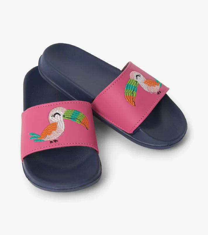 Tropical Birds Slide On Sandals | Hatley