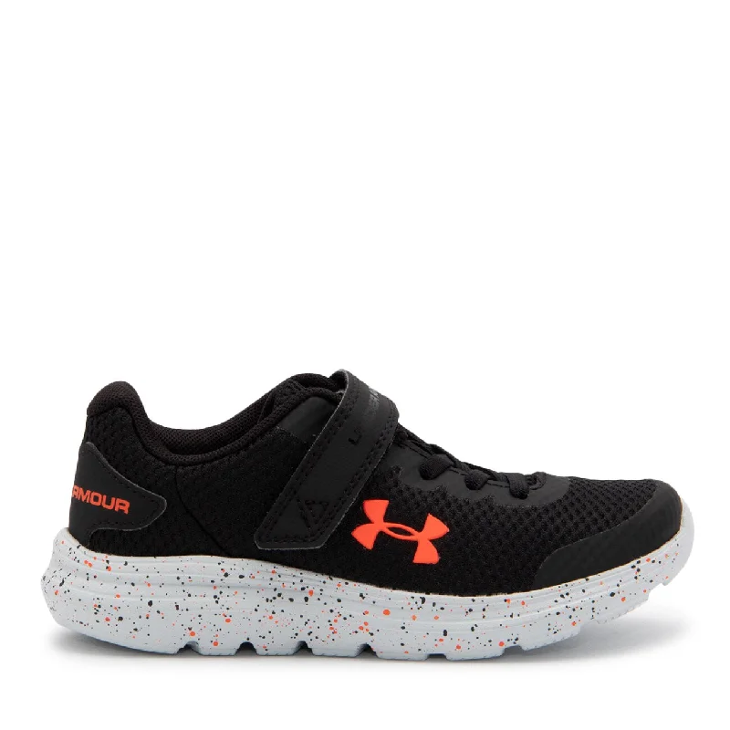 Under Armour Black/Halo Grey/Phoenix Fire Surge 2 Fade Children’s Sneaker