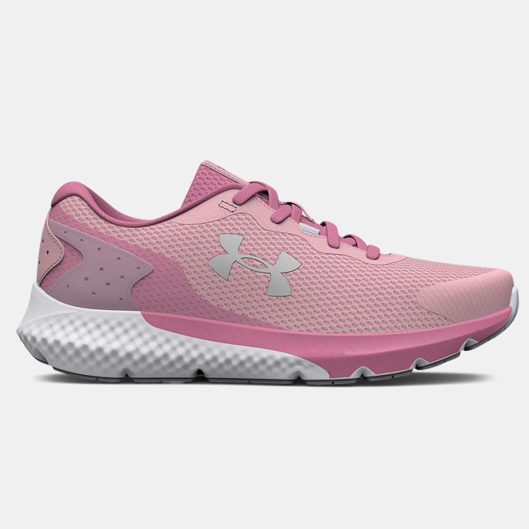 Under Armour Prime Pink/White/Silver Rogue 3 Children’s Sneaker