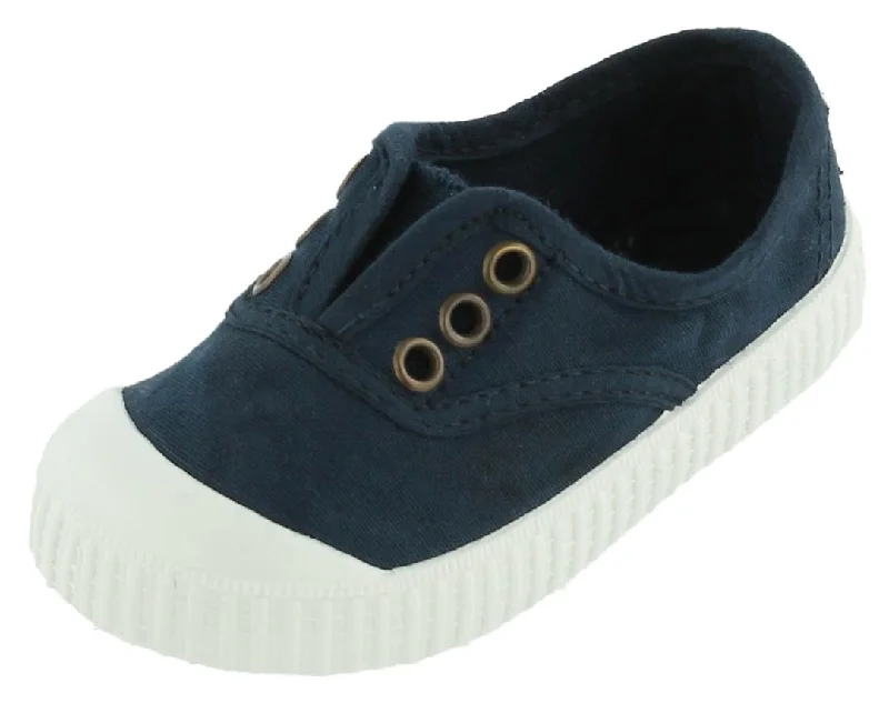 Victoria Girl's and Boy's Inglesa Slip-On Canvas Sneakers, Marino